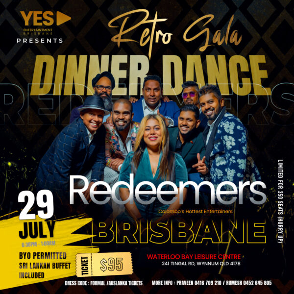 Retro Gala Dinner Dance with Colombo’s Hottest Entertainers