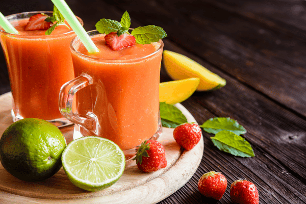 Strawberry with Mango Smoothies - elanka