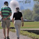 Senior couple walking - elanka