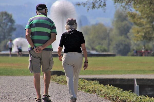 Senior couple walking - elanka