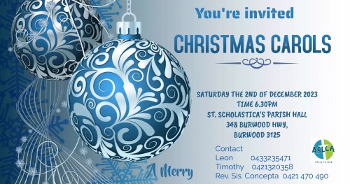 ALSCA Christmas Carols - 2nd December 2023 - 6.30 pm Onwards ( Malborne Event )