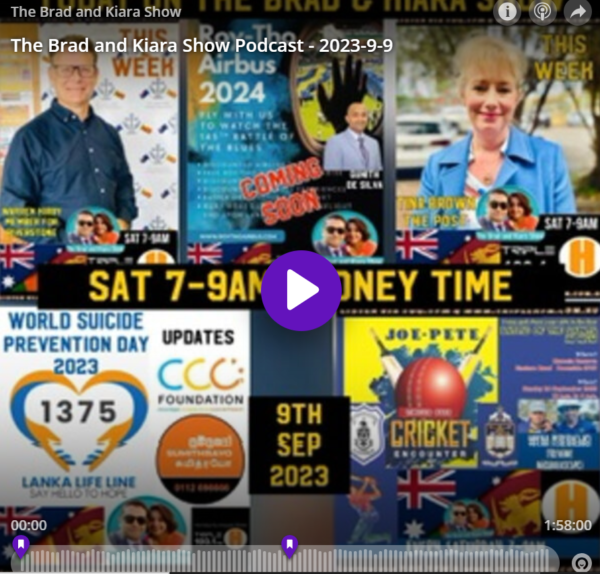 The Brad and Kiara Show Podcast - 2023-9-9 - eLanka