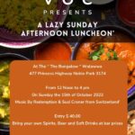 VOC Presents - A Lasy Sunday Afternoon Luncheon - 15th October 2023 - 12 noon To 4 PM