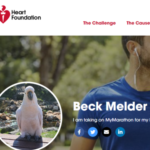 Beck Melder participating in Heart Foundation’s MyMarathon challenge this October