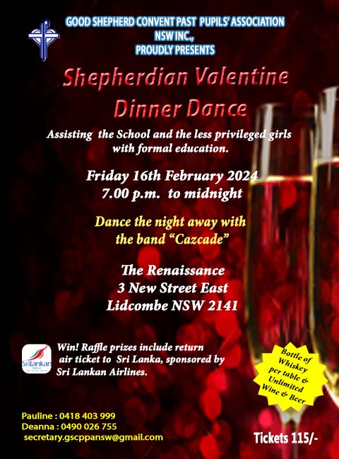 Shepherdian Valentine's Dinner Dance - 16th February 2024 - 7.00 PM 12 AM ( Sydney Event )