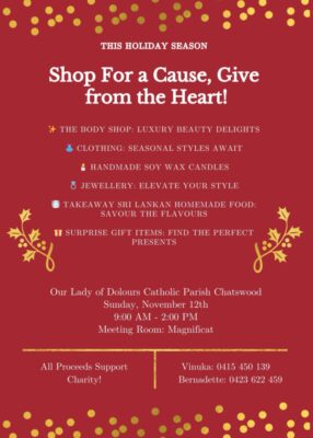 Shop for a Cause,Give from the Heart - 12th November 2023 - 9.00 AM To 2.00 PM ( Sydney Event )