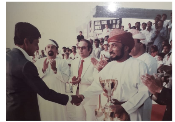 RV with his brother and mentor SK (left) at his Estate Bungalow in 1970.