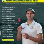 Australian men’s Test squad for the first NRMA Insurance Test match - eLanka