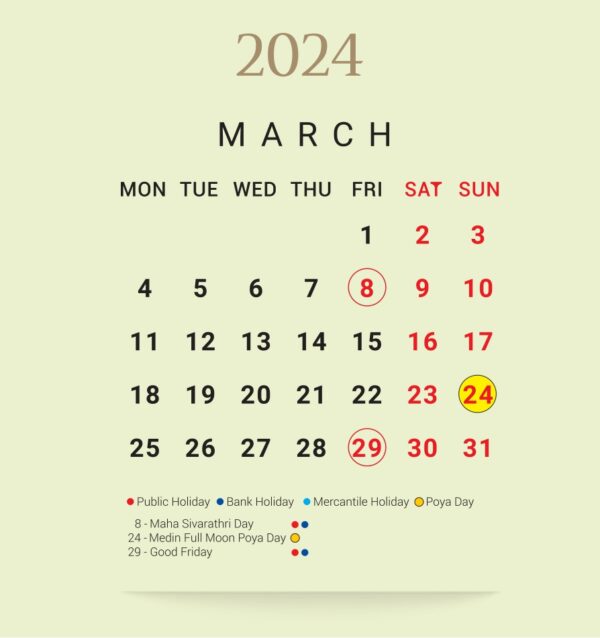 BoC Calendar 2024