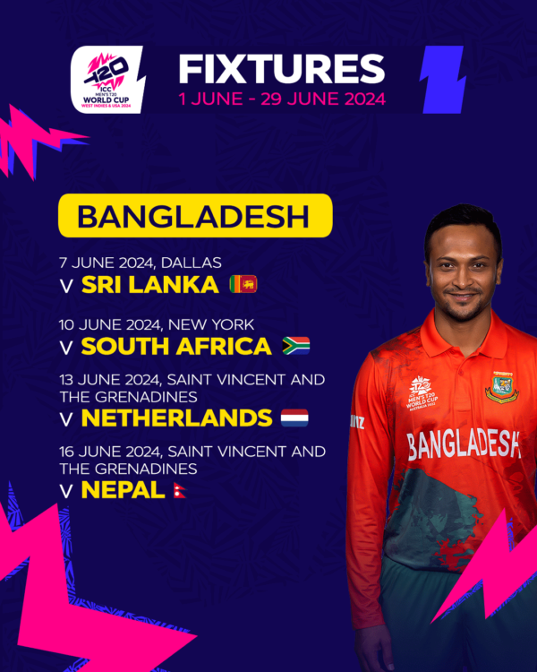 Fixtures revealed for historic ICC Men's T20 World Cup 2024 in West Indies and the USA – Sent by ICC media partner – By Trevine Rodrigo (eLanka Sports editor)