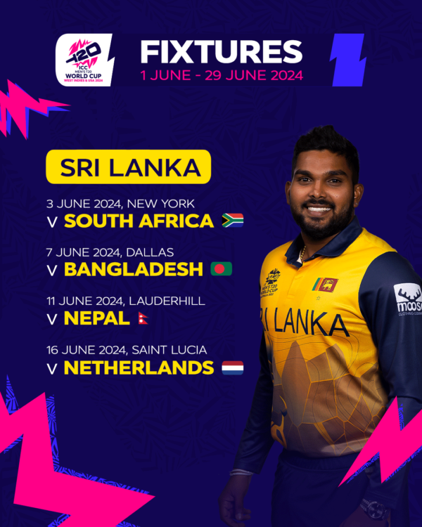 Fixtures revealed for historic ICC Men's T20 World Cup 2024 in West Indies and the USA – Sent by ICC media partner – By Trevine Rodrigo (eLanka Sports editor)