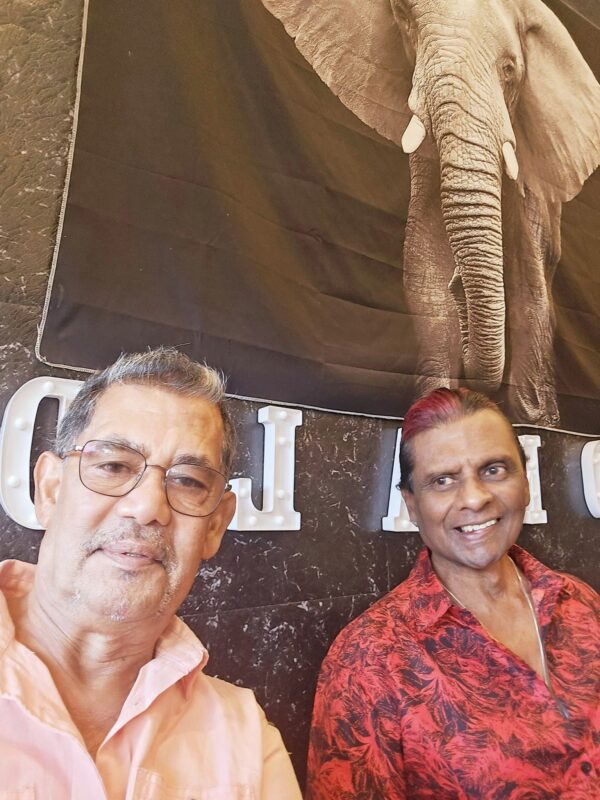 The clan in Melbourne rally round to celebrate veteran Mirage leader Donald Pieries birthday at a Thai Street Food surprise party - by Trevine Rodrigo (eLanka - Melbourne)