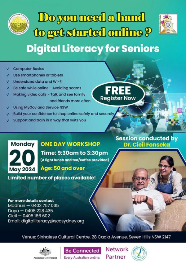 Digital Literacy for Seniors – 20th May – Register Now! 