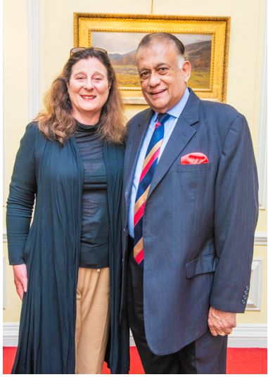 HRH Princess Katarina of Serbia, Lady de Silva with HE Rohitha Bogollagama, Sri Lankan High Commissioner to the UK 