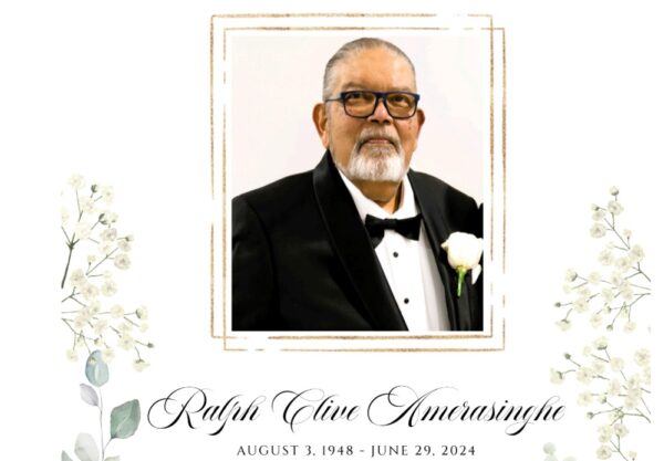 Ralph Clive Amarasinghe - Obituary - eLanka.