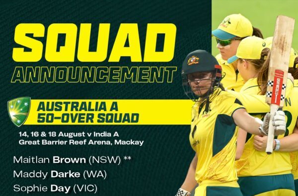 Women’s A to face India Women’s A in Queensland this August