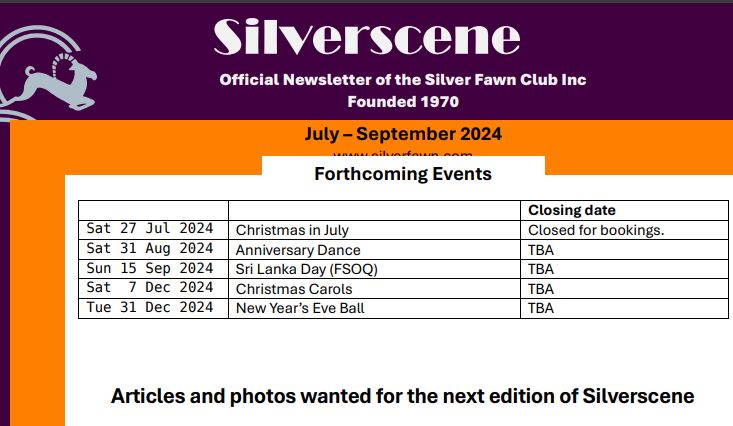 Silverscene Official Newsletter July-Sep 2024