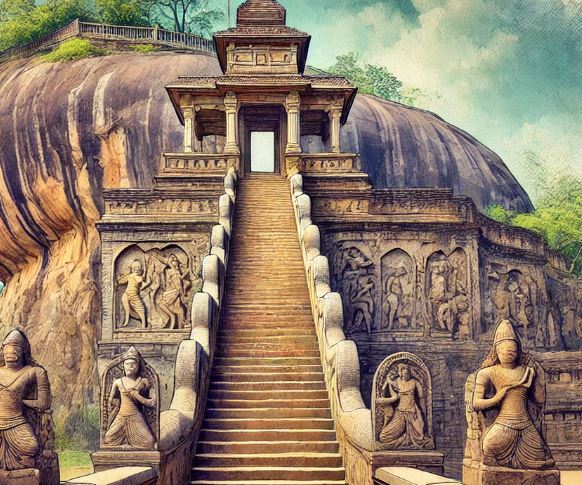 Yapahuwa Rock Fortress in Sri Lanka