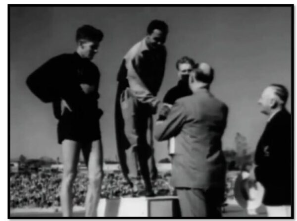 Duncan White on the Podium