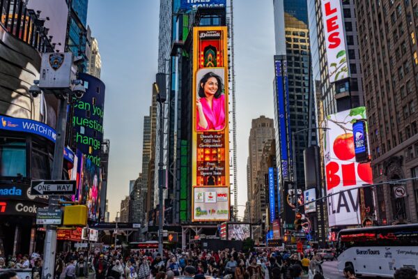 CBS Correspondent Shanelle Kaul featured on NYC Billboard and the White House