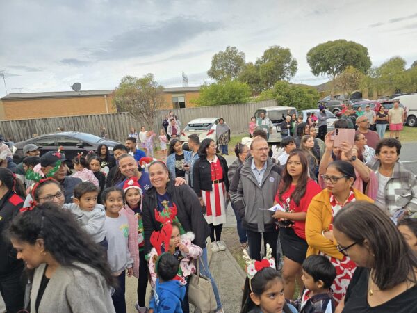 Celebrating Christmas at Millon and Sandra De Kauwe's home