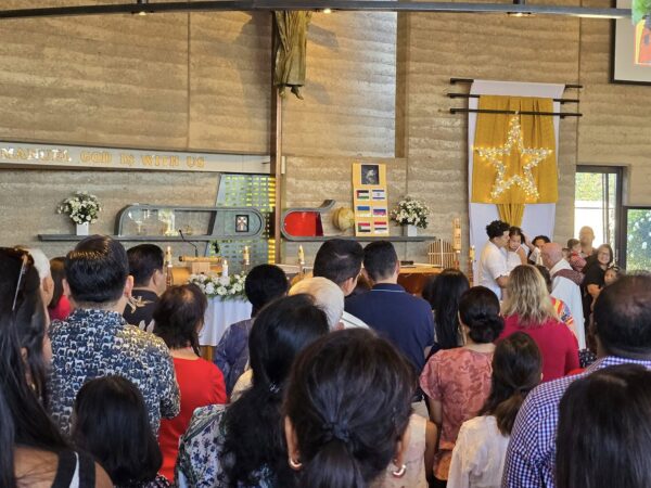Christmas day in mass at Resurrection Church in Keysborough