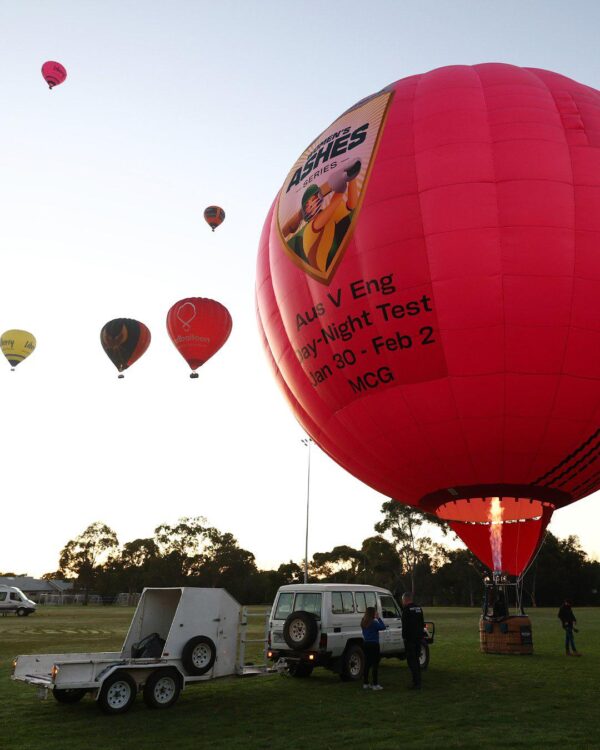 Giant Pink Cricket Ball Soars Over MCG for Women's Day-Night Test