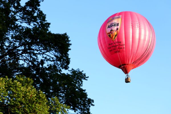 Giant Pink Cricket Ball Soars Over MCG for Women's Day-Night Test
