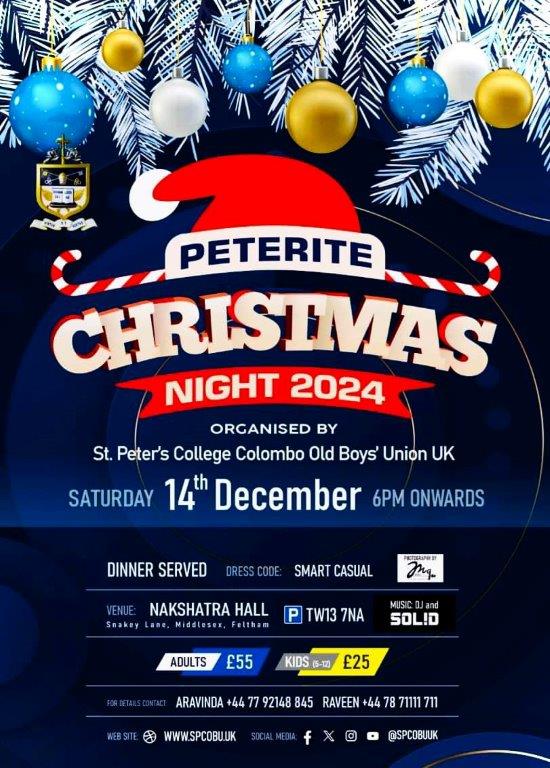 Peterite Christmas Night 2024 – UK