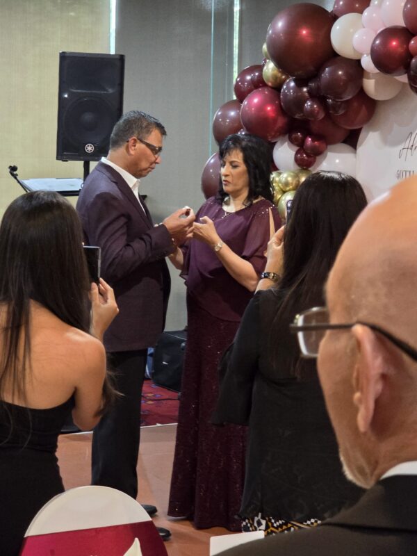 Forty years of marital bliss brings brings Adrian and Jackie to a Melbourne celebration.  - BY TREVINE RODRIGO IN MELBOURNE