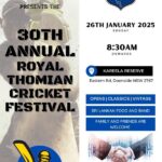 STC OBA - NSW/ACT & RC OBA - NSW/ACT PRESENTS THE 30TH ANNUAL ROYAL THOMIAN CRICKET FESTIVAL