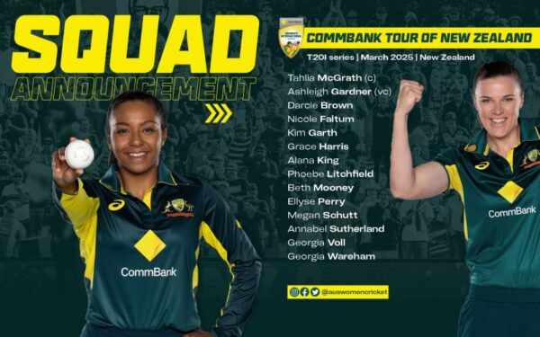 Cricket Australia’s National Selection Panel (NSP) has today announced a 14-player Australian squad for the CommBank Women’s T20 Tour of New Zealand.