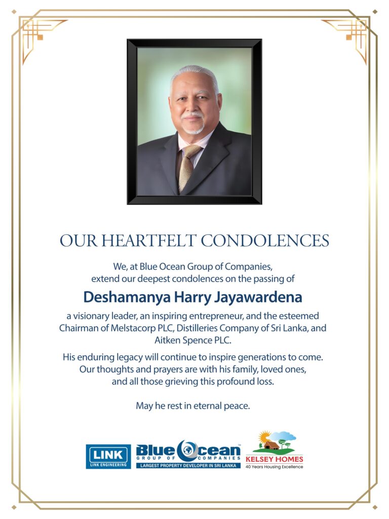 Heartfelt Condolences on the Passing of Deshamanya Harry Jayawardena
