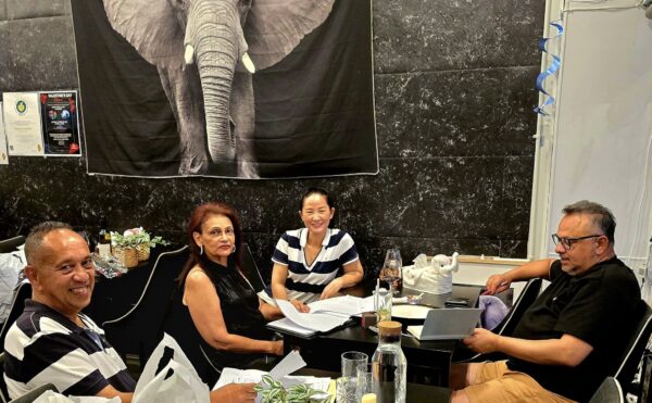 The excited organizers of the sold out Valentine's day dinner dance at the Springvale RSL on February15 mapping out final preparations for what promises to be a memorable event.