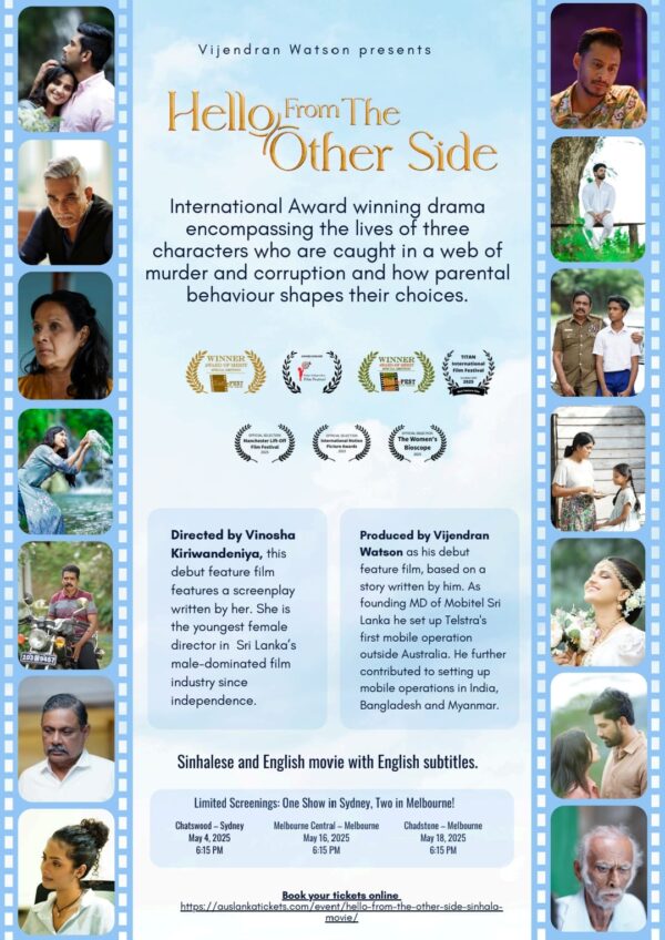 Vijendran Watson presents - Hello From The Other Side - May 4 2025- 615 PM ( Sydney Event)