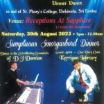 Jolly J’s “Rebirth Renewal” Dinner Dance – In Aid of St. Mary’s College, Dehiwela - Saturday, 30th August 2025