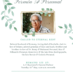 Demise of Fermin A Perumal Adorable Dad of Rochelle Caderamanpulle & Delano