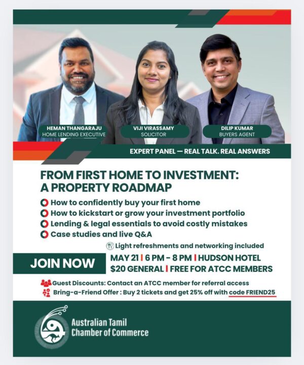 From First Home to Investment A Property Roadmap, hosted by ATCC - MAY 21- 6 PM To 8 PM ( Sydney Event )