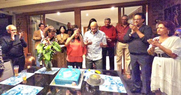 Sandy's home in Dingley to celebrate his 70's milestone birthday
