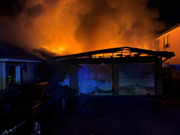 Family of four escapes house fire