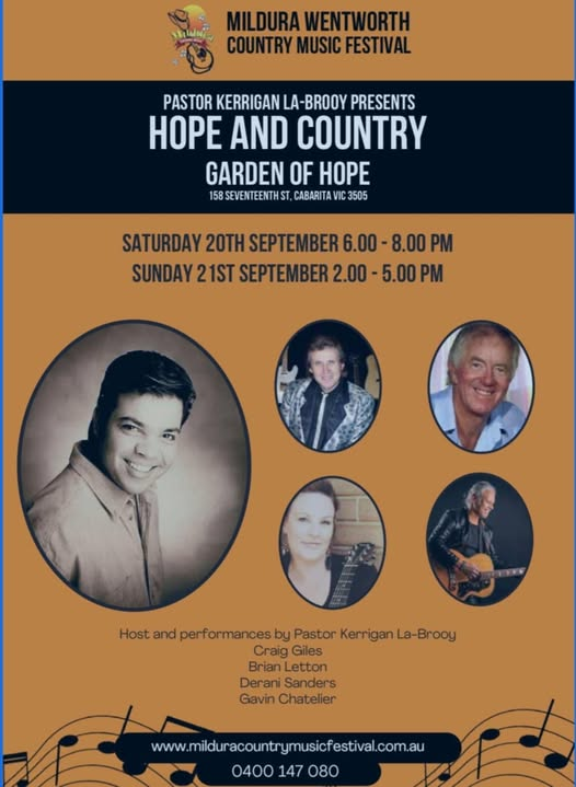 Annual Mildura Country Music Festival - 20th & 21st September ( Melbourne Event )