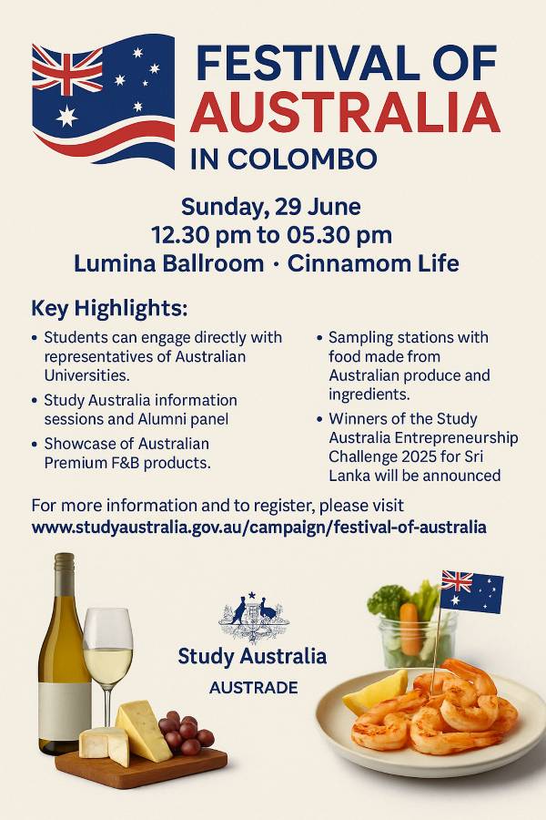 Australia to host the Festival of Australia in Colombo