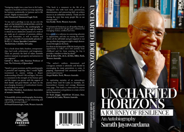 BOOK RELEASE Uncharted Horizons A Journey of Resilience By Dr Sarath Jayawardana