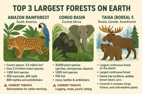 Ever wondered where the biggest forests on Earth are - By Dylan Minikula