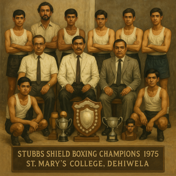 ST MARYS SCHOOL DEHIWELA BOXING - 50 YEARS AGO .... ST. MARY'S COLLEGE DEHIWELA...WINNING STUBBS SHIELD BOXING TEAM 1975