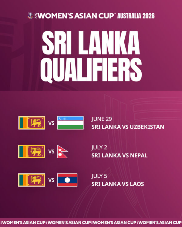 Sri Lanka ready for AFC Women’s Asian Cup Australia 2026™ Qualifiers