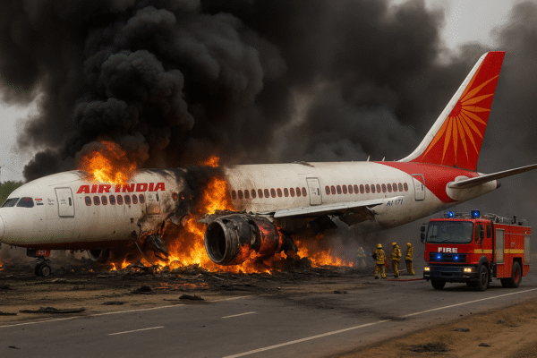UK-bound Indian plane crashes near Ahmedabad airport