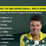 Australian Men's Squad for South Africa Series