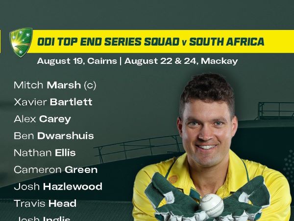 Australian Men's Squad for South Africa Series
