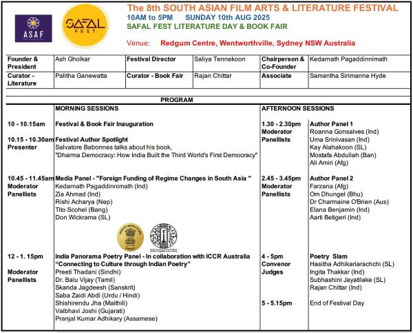 ASAF AUSTRALIAN SOUTH ASIAN FORUM PRESENTS